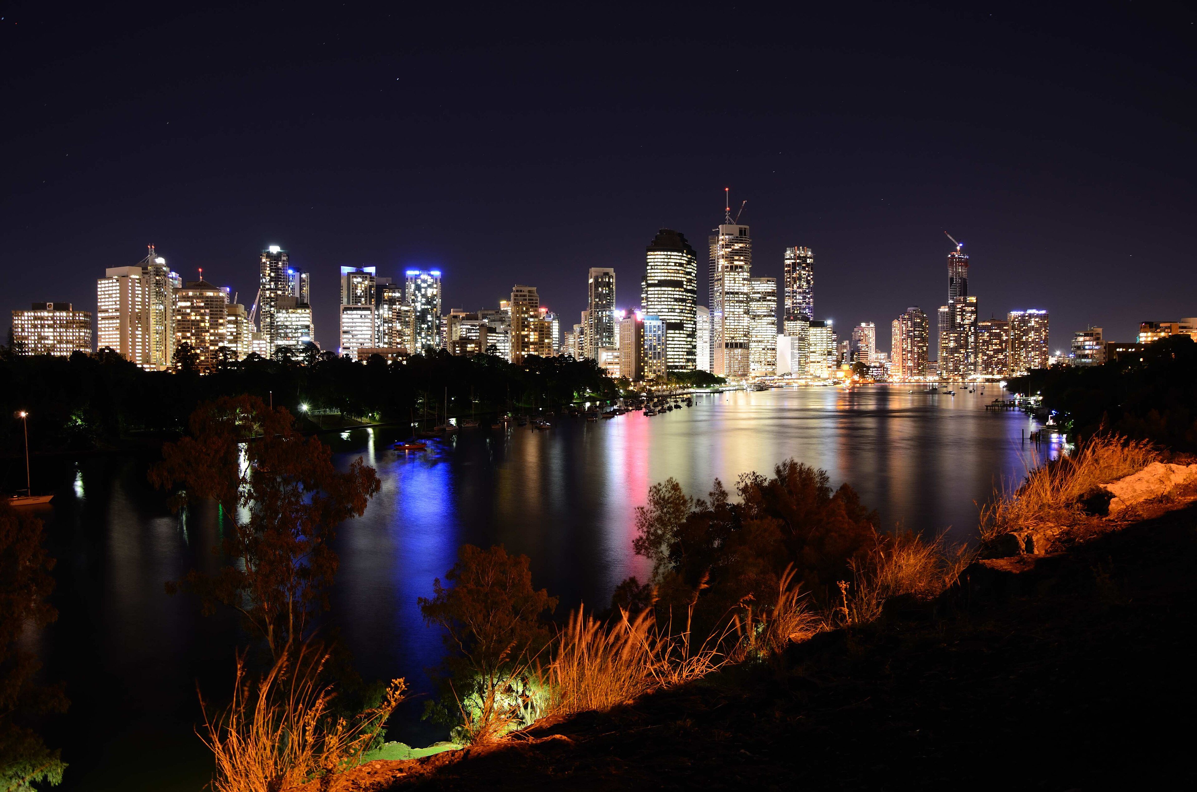 Brisbane skyline at night